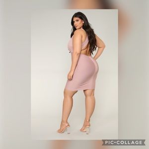 Fashion Nova mauve bandage bodycon dress!